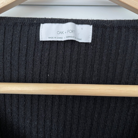 Oak + Fort Long Sleeve Ribbed Button Sweater - Picture 3 of 3